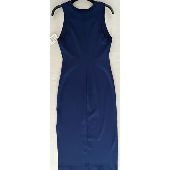 Nordstrom Signature Sz XXS/XS Navy Midi Dress Sodolite Blue $180 - Picture 10 of 11